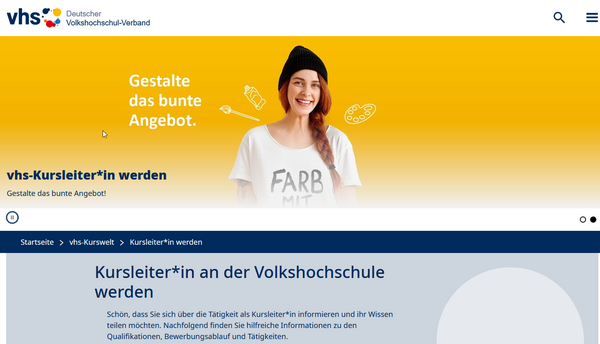 Werbung um Kursleiter*innen